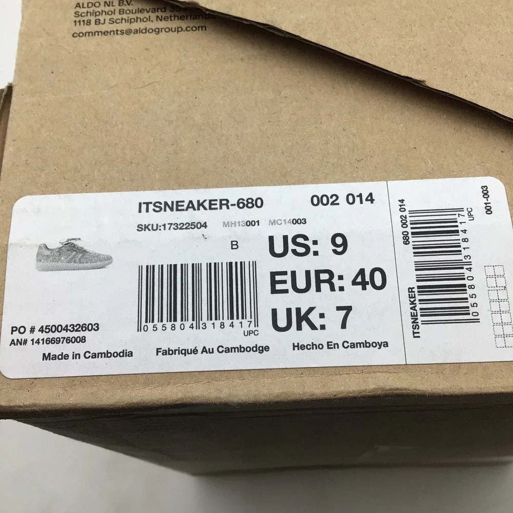 ALDO‎ ITSneaker Sport Club Women Lace Sequin Sneakers Rose Gold Size 9 NEW